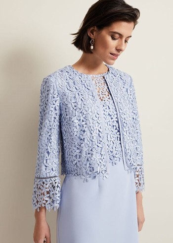 Phase Eight Daisy Lace Jackets Blue Canada | ZUWYBS-805